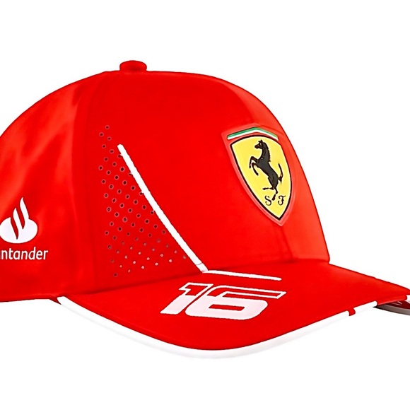 NWT Ferrari Team Hat Charles Leclerc size ADULT with adjustable back. NWT. - Picture 2 of 8